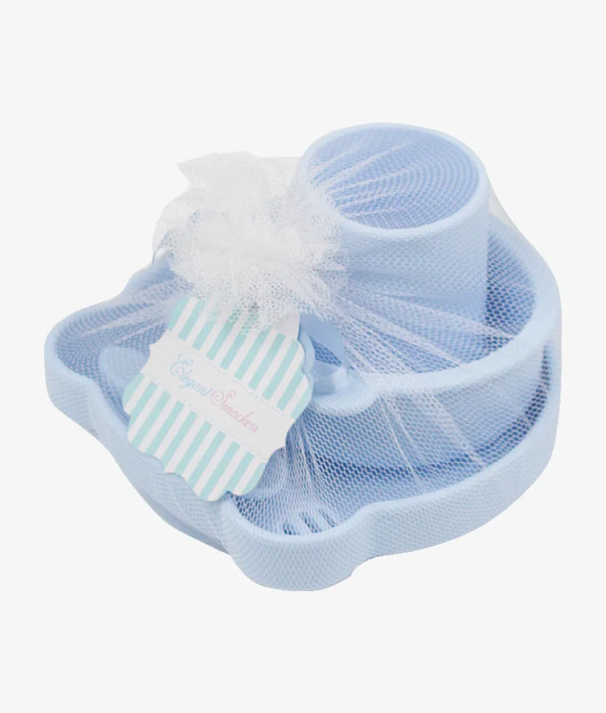 6 Piece Silicone Baby Feeding Set |  Plate, Bowl, Place-mat - Baby Blue