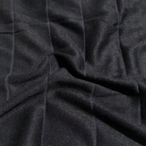 68" Black Striped Modal Spandex Stretch Blend Piece Dyed Knit Fabric By the Yard