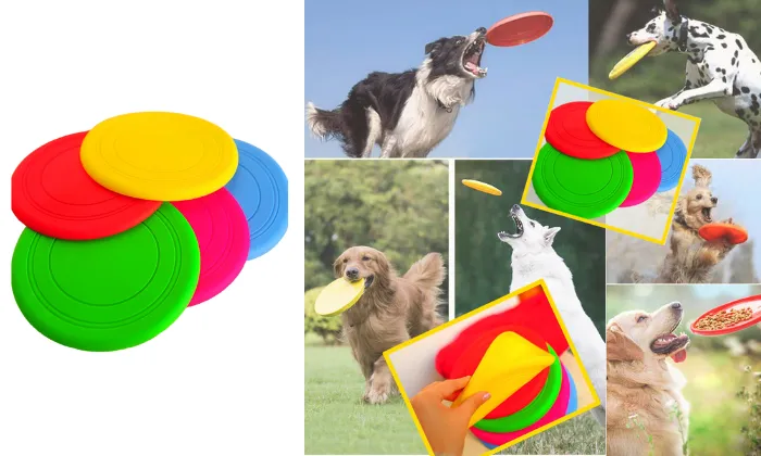 7 colourful Dog Soft Flying Disc