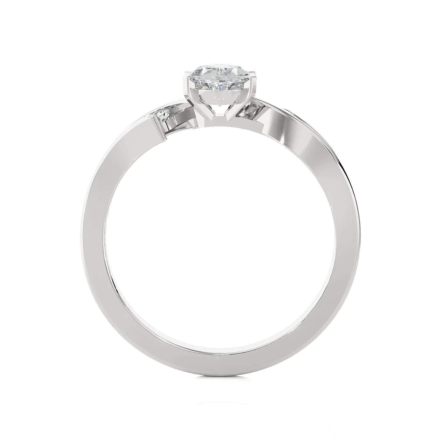7/8 ctw Round Three Stone Lab Grown Diamond Ring