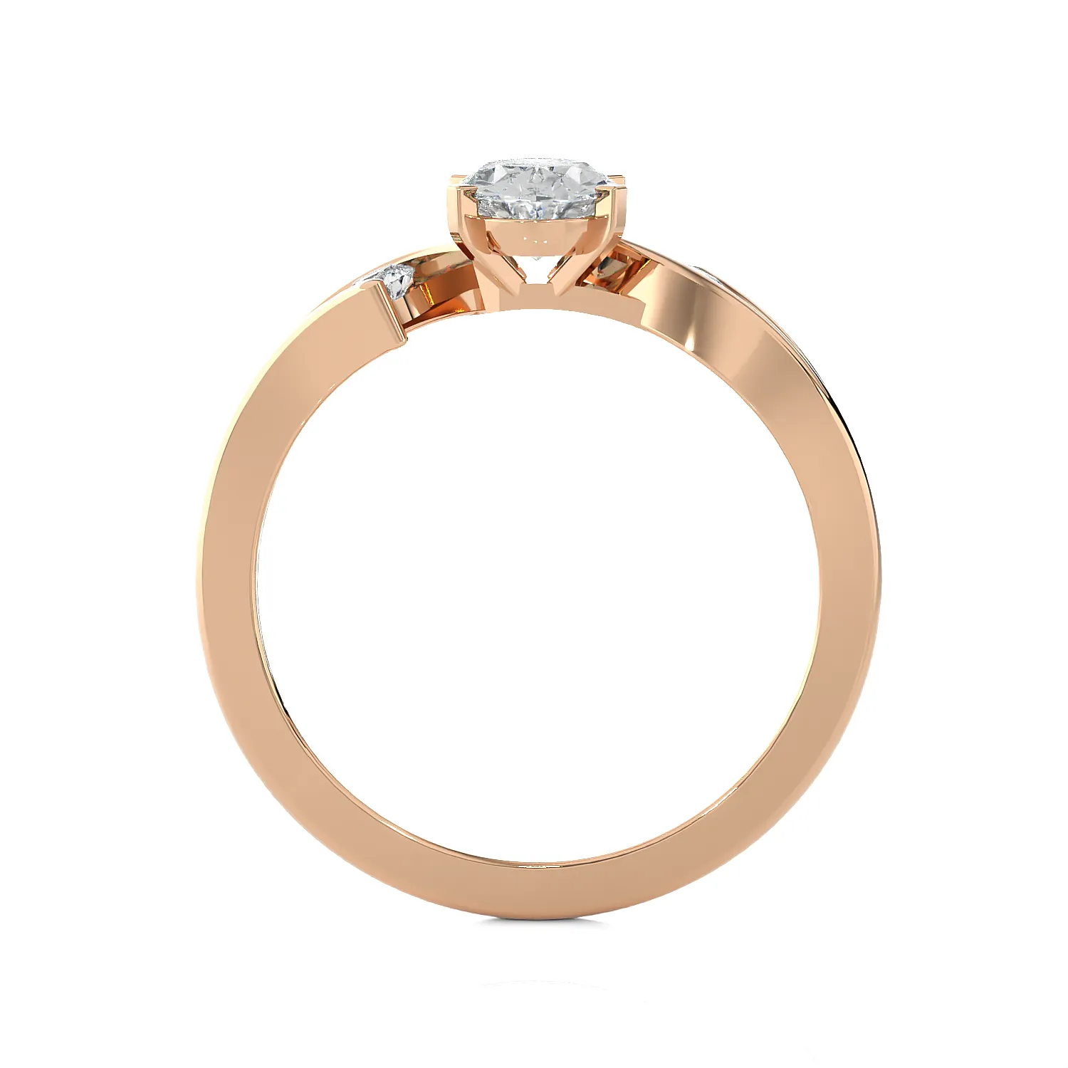 7/8 ctw Round Three Stone Lab Grown Diamond Ring