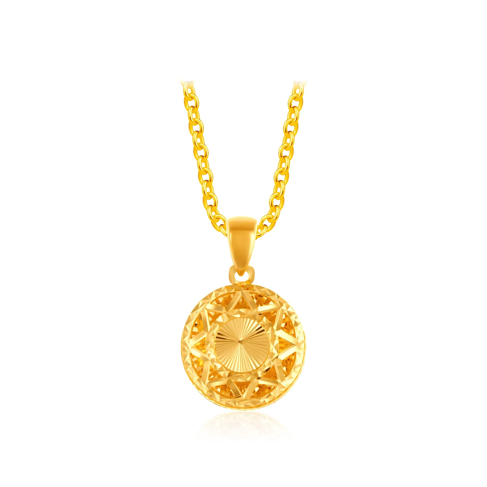 916 Gold Sun Pendant