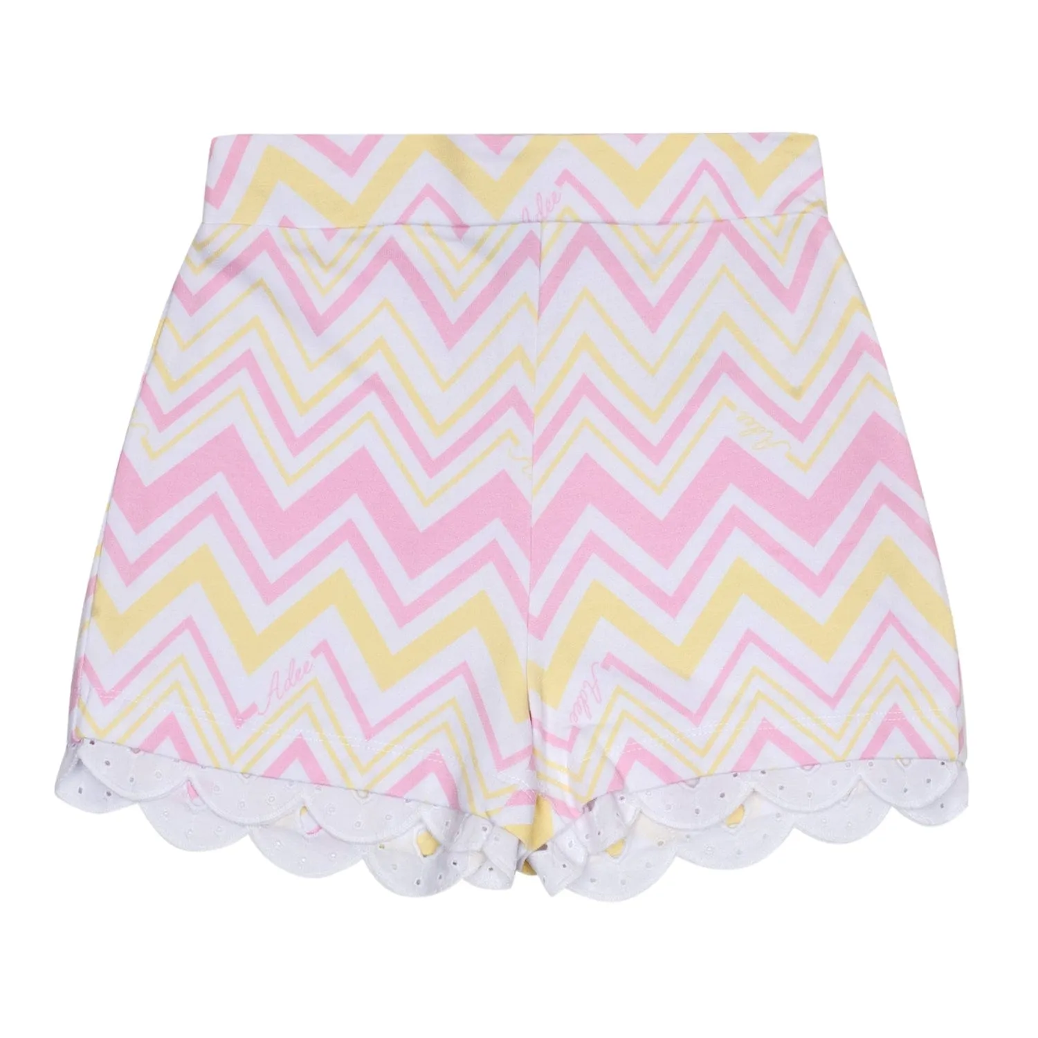A DEE - Lia Chic Chevron Short Set - White