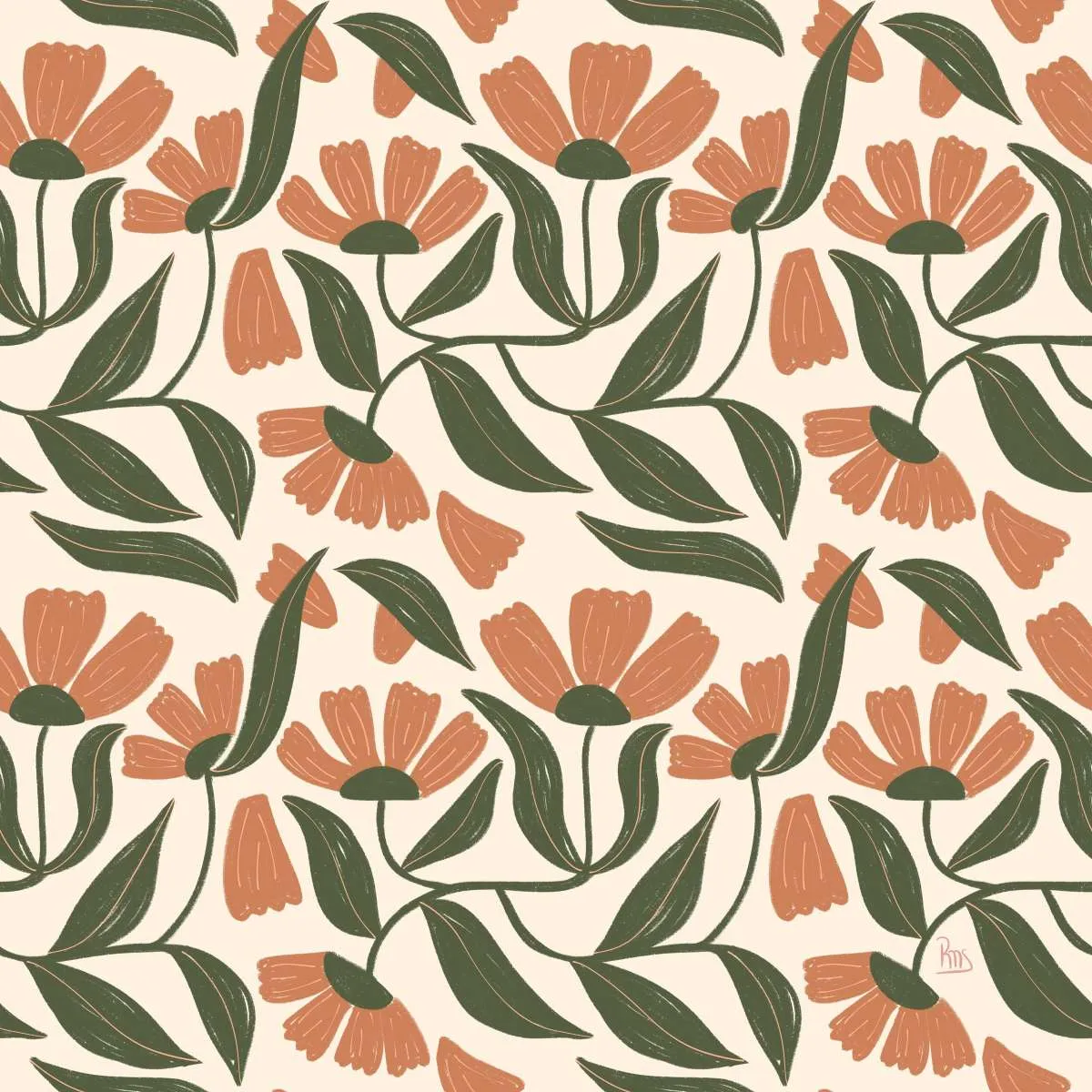 A Floral Pattern Wall Art