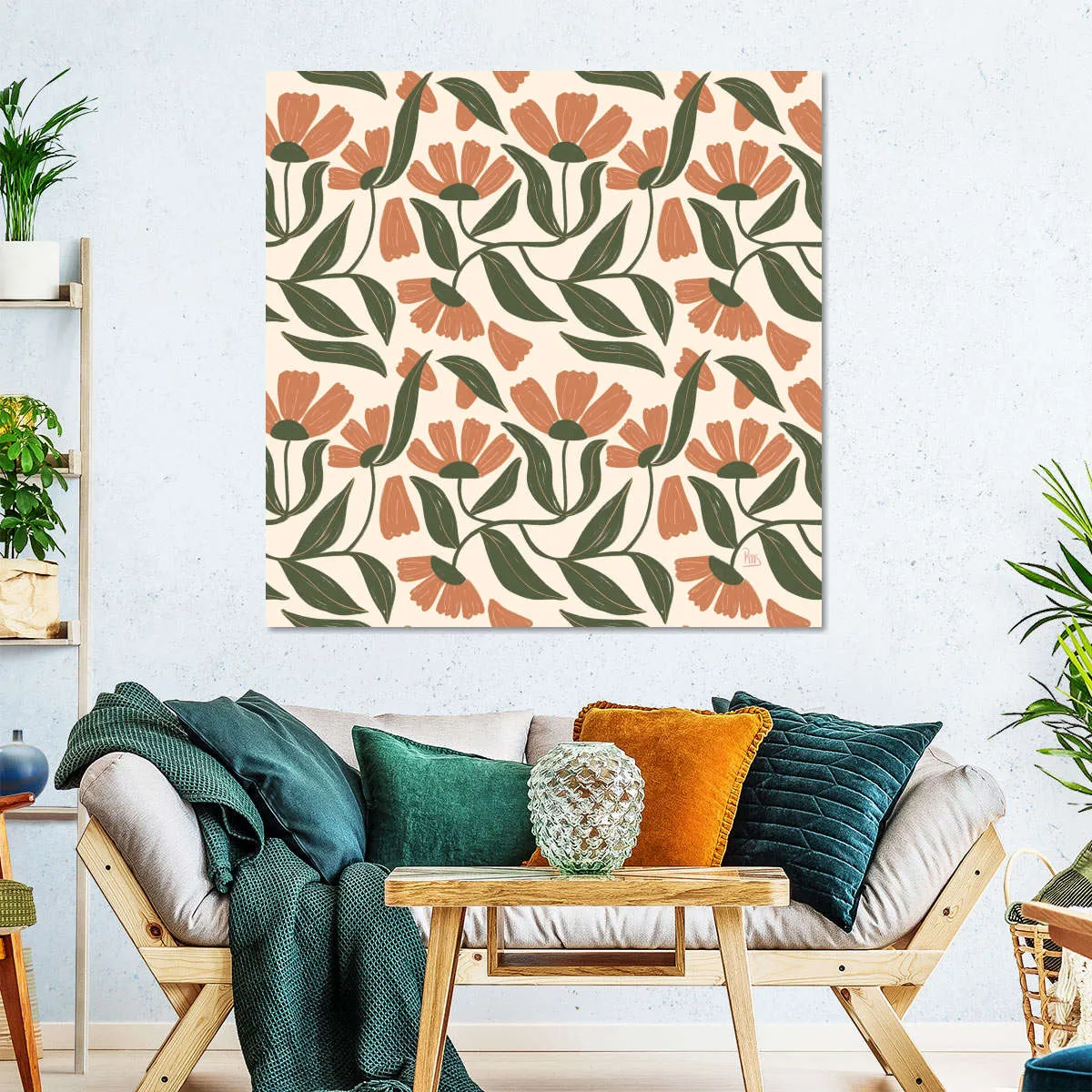 A Floral Pattern Wall Art