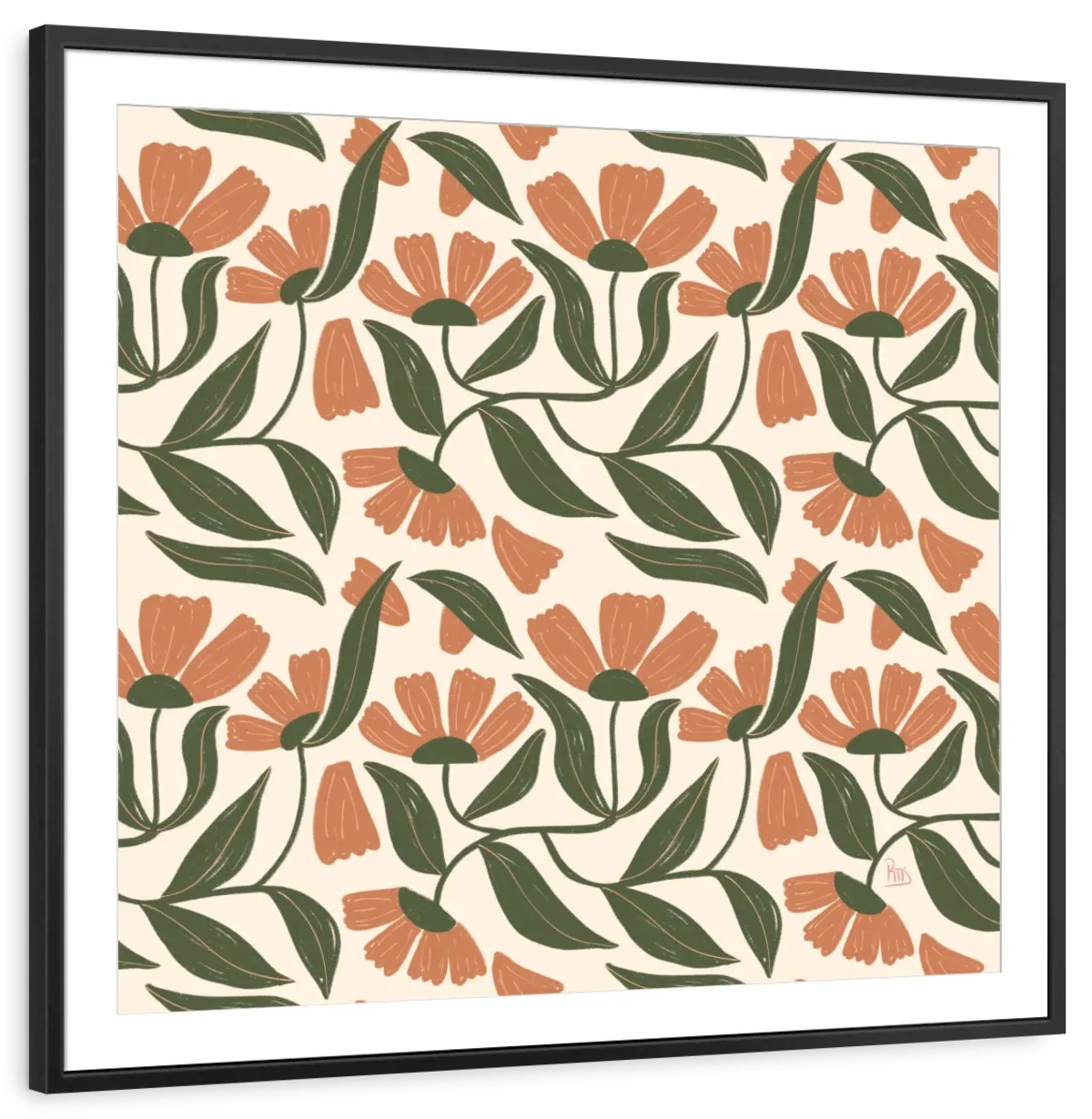 A Floral Pattern Wall Art