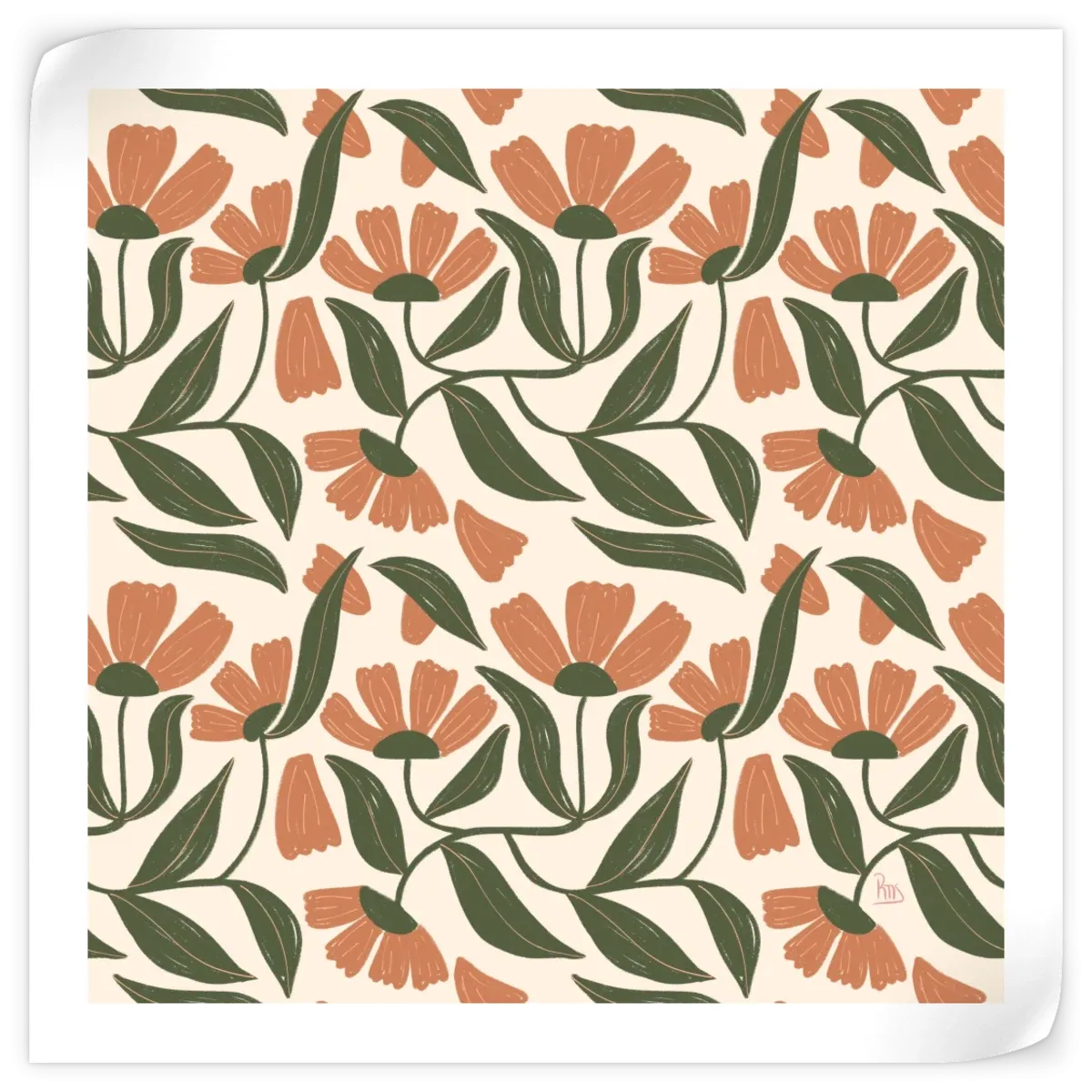 A Floral Pattern Wall Art