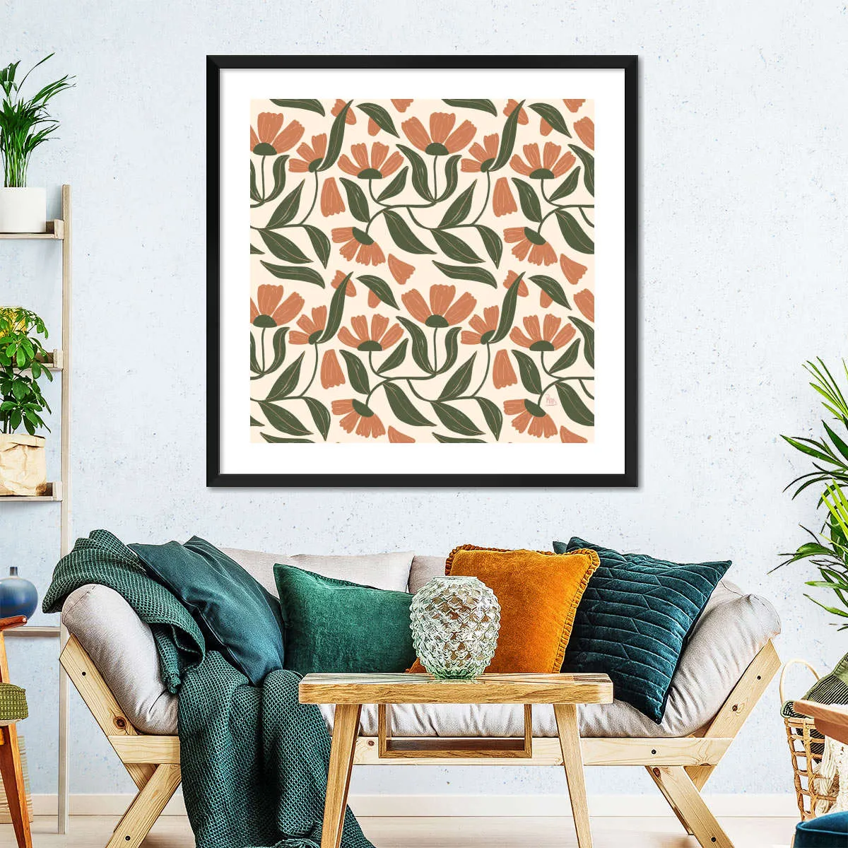 A Floral Pattern Wall Art