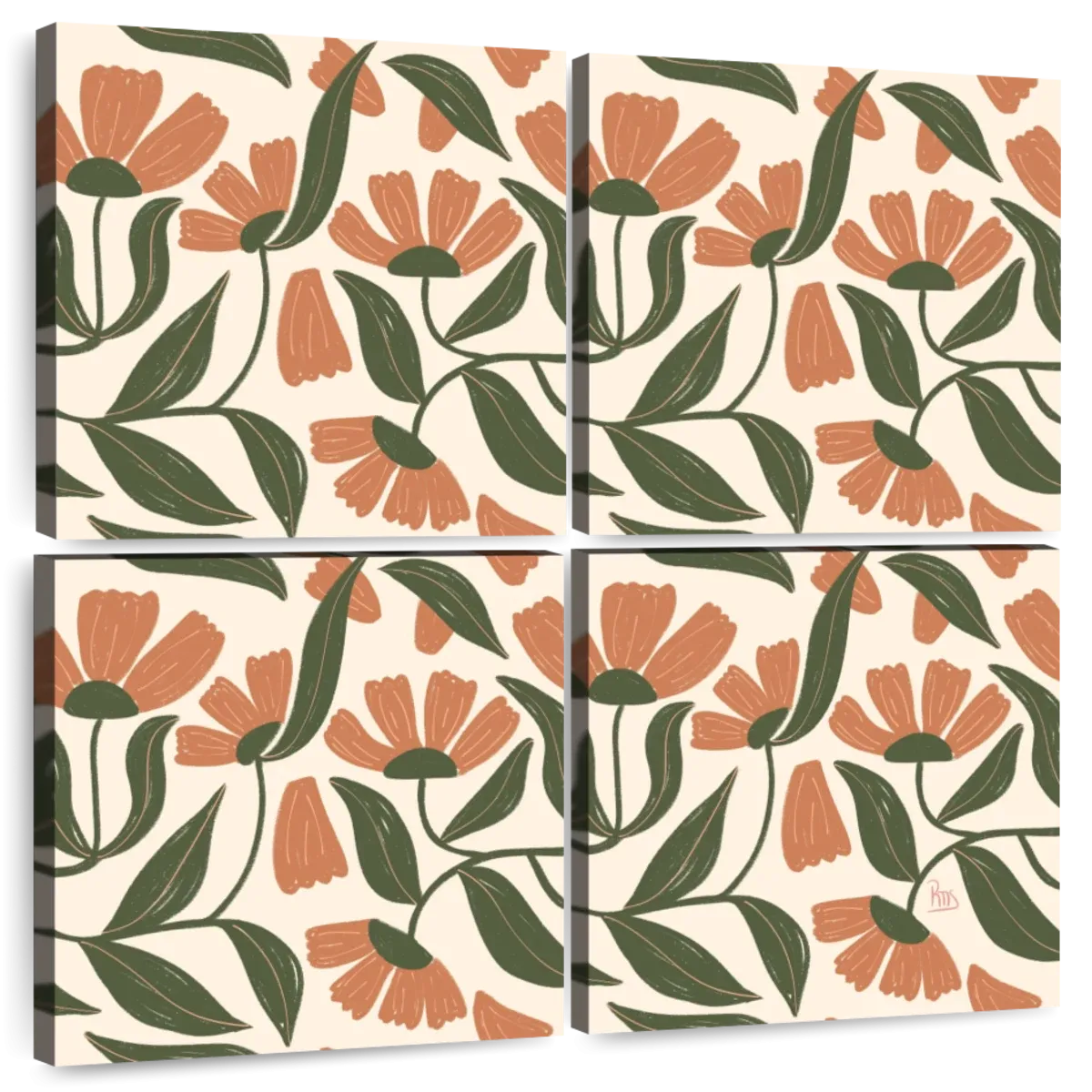 A Floral Pattern Wall Art
