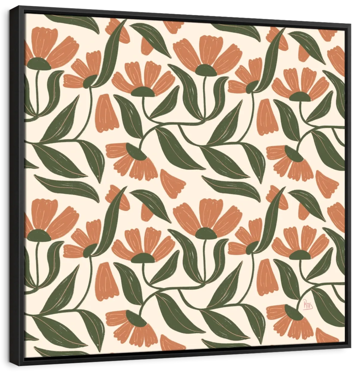 A Floral Pattern Wall Art
