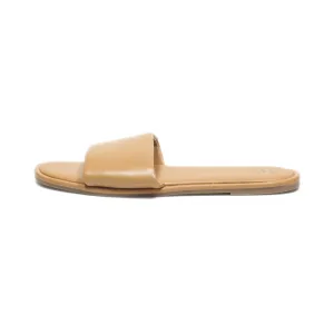 A New Day Sliders Leather Brown Colour For Women