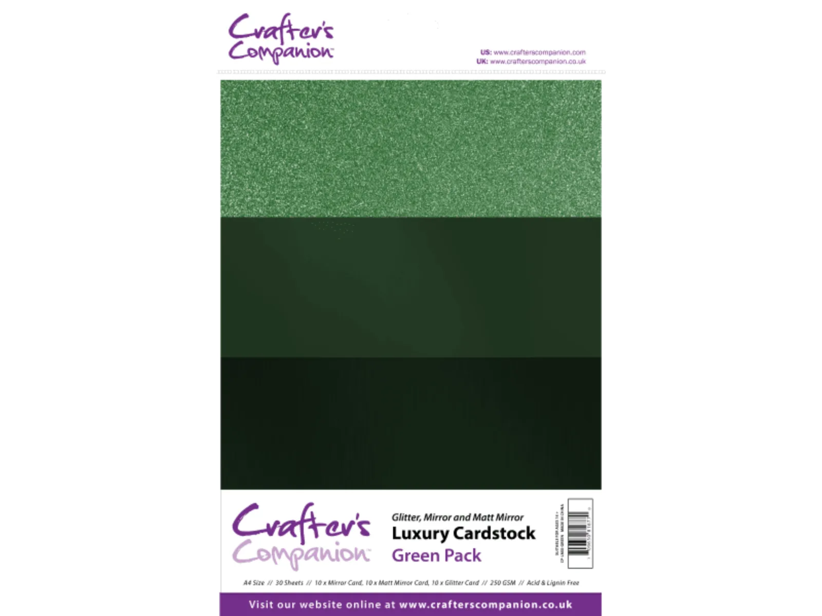 A4 Luxury Mixed Green Card - 10 Pack