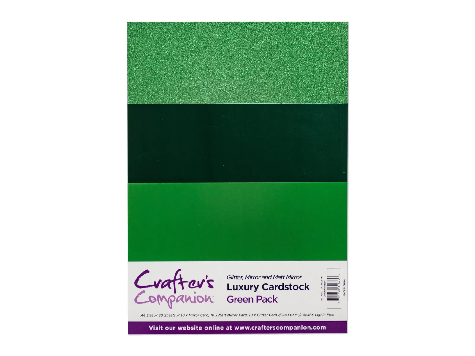 A4 Luxury Mixed Green Card - 10 Pack