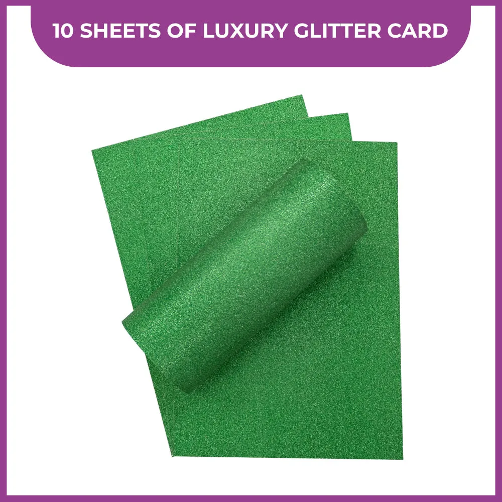 A4 Luxury Mixed Green Card - 10 Pack