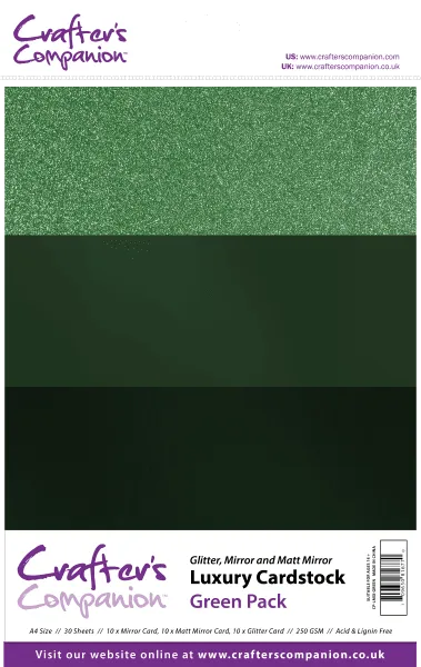 A4 Luxury Mixed Green Card - 10 Pack