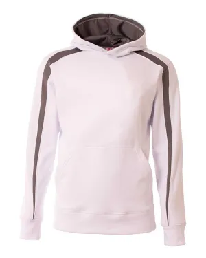 A4 NB4004 Spartan Fleece Hoodie - White Graphite