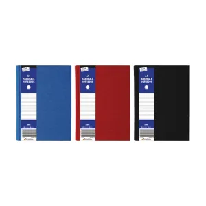 A4 Ruled Hardback Book - Assorted Colours Durable Notebooks Writing Journals Office School Supplies