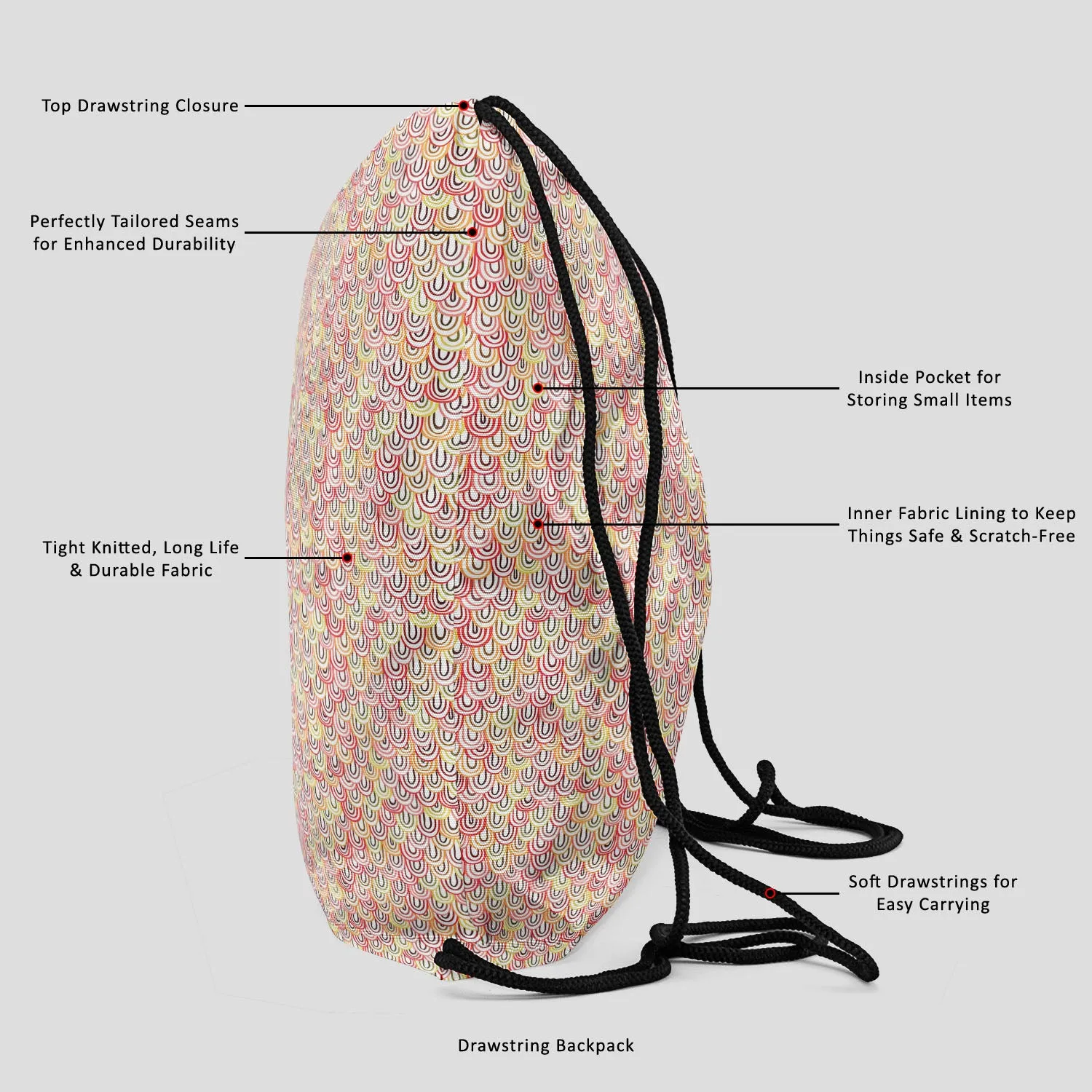 Abstract Doodles Backpack for Students | College & Travel Bag