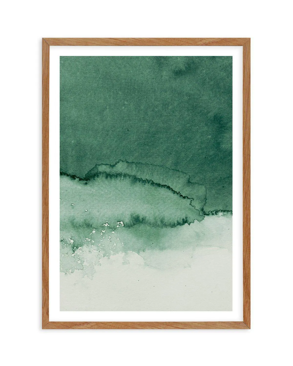 Abstract Green Watercolour III Art Print