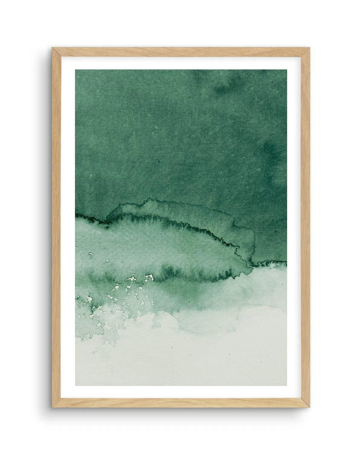 Abstract Green Watercolour III Art Print