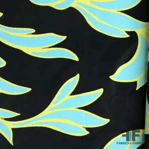Abstract Organza Burnout - Blue/Green/Black