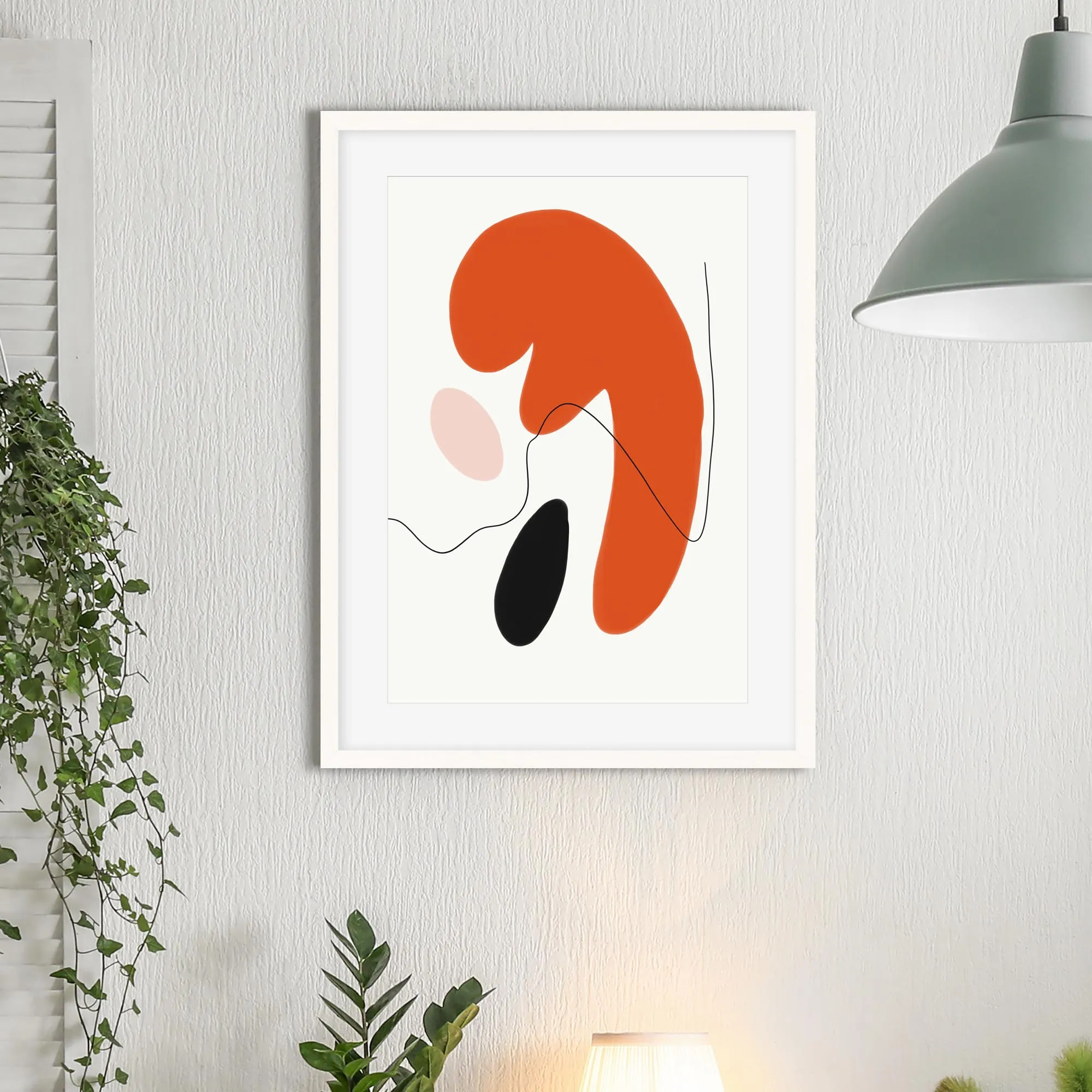 Abstract Shapes Texture Framed Art