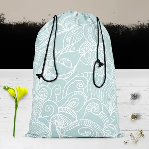 Abstract Wave Reusable Sack Bag | Bag for Gym, Storage, Vegetable & Travel