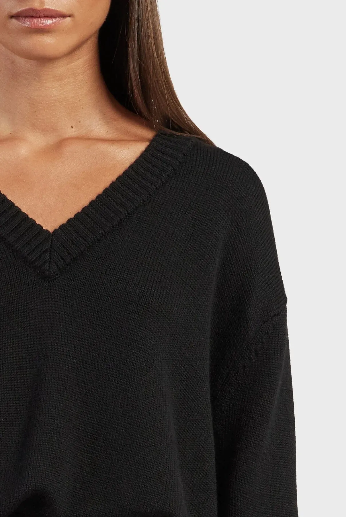 Academy Brand Women's Merino V-Neck - Black