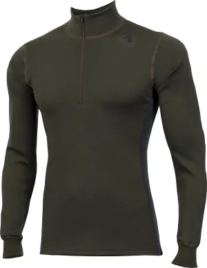 Aclima WarmWool Mock Neck with Zip Man (2021) Olive Night/Marengo | Buy Aclima WarmWool Mock Neck with Zip Man (2021) Olive Night/Marengo here | Outnorth