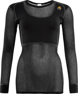 Aclima Women&#x27;s WoolNet Crew Neck Jet Black | Buy Aclima Women&#x27;s WoolNet Crew Neck Jet Black here | Outnorth