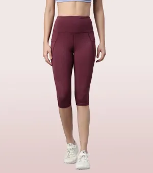 Active Capri Legging| Dry Fit Active Capri Legging With Reflective Graphic