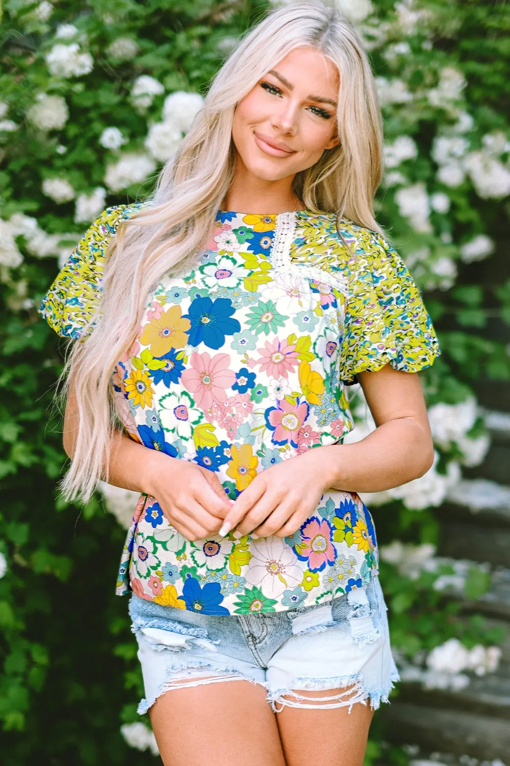 Adeline Floral Puff Sleeve Blouse