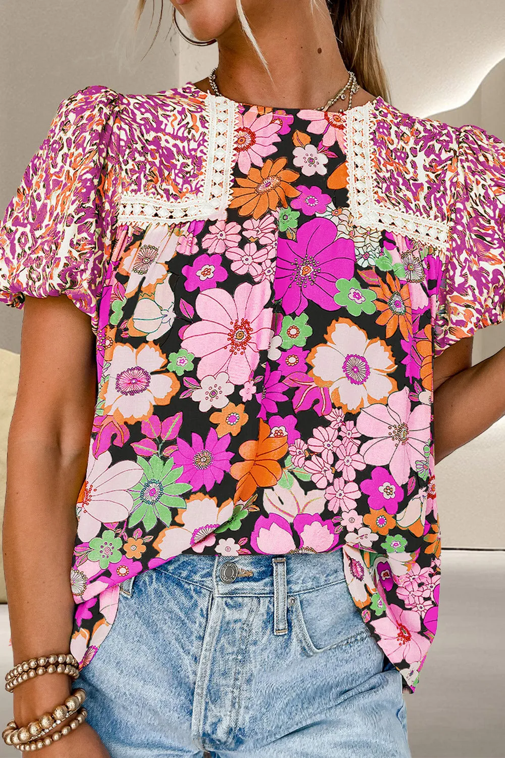 Adeline Floral Puff Sleeve Blouse