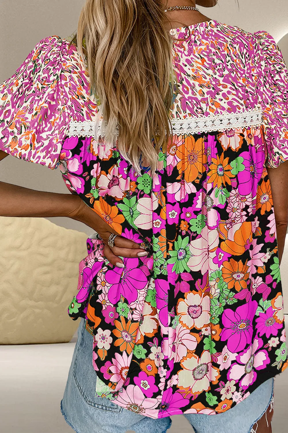 Adeline Floral Puff Sleeve Blouse
