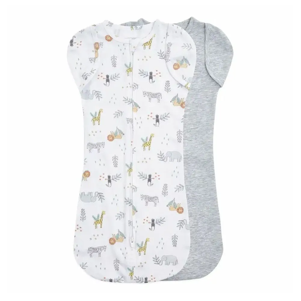 Aden Anais 2-Pack Essentials Snug Easy Swaddles - Savanna Spots (0-3 Months)