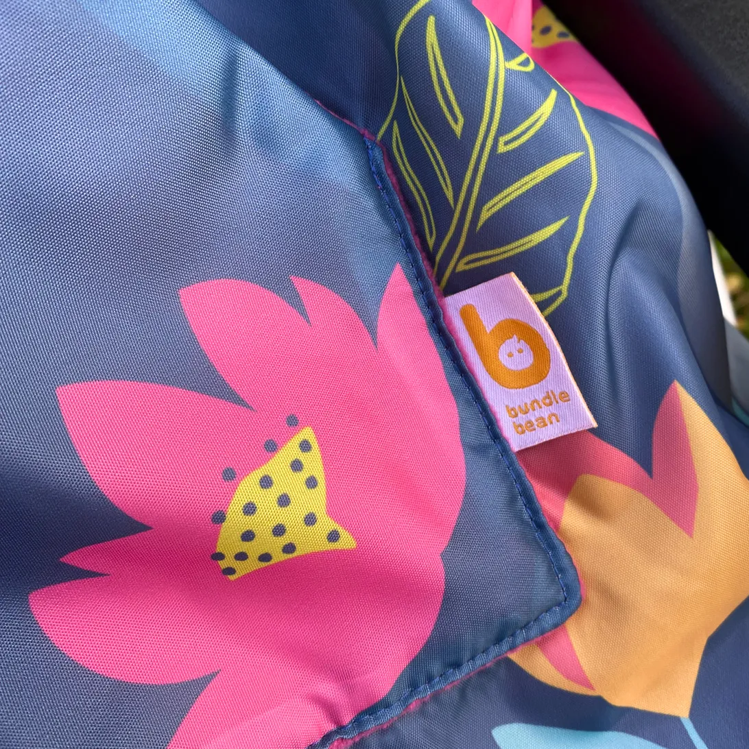 Adult fleece-lined wheelchair cosy - MULTICOLOUR FLORAL