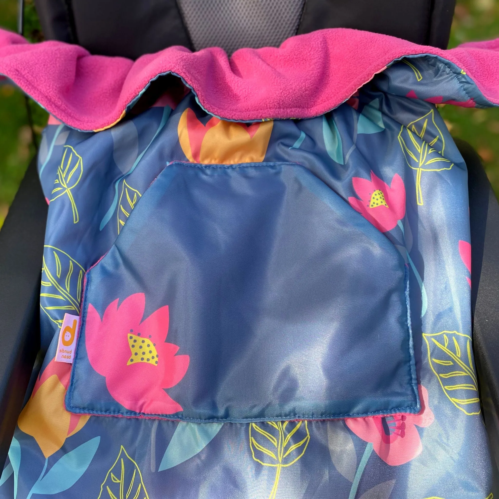 Adult fleece-lined wheelchair cosy - MULTICOLOUR FLORAL