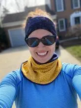 Adult Handmade Neck Warmer Gold on Navy (multiple liner colors)