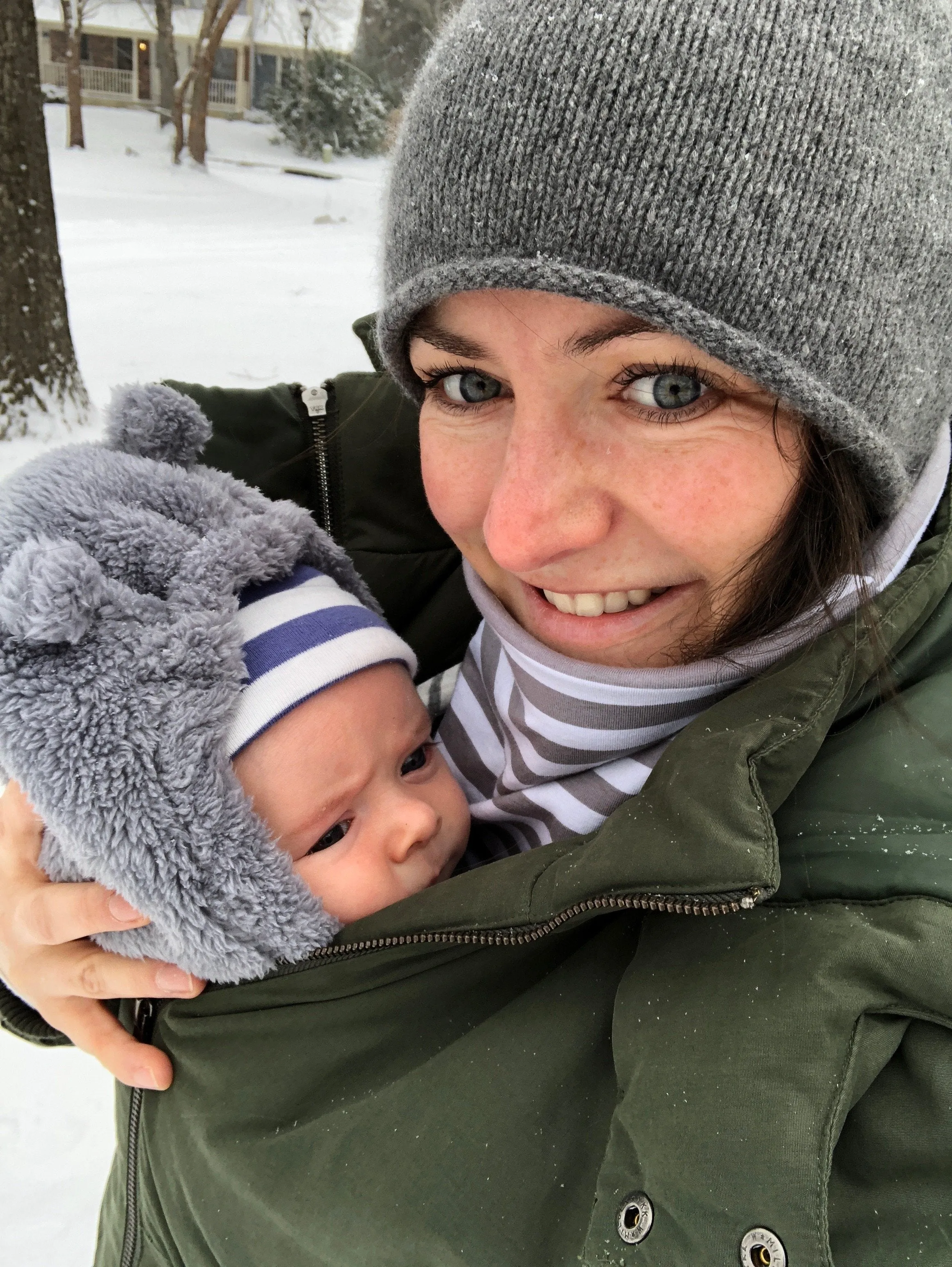 Adult Handmade Neck Warmer Lines All Over Gray (multiple liner options)