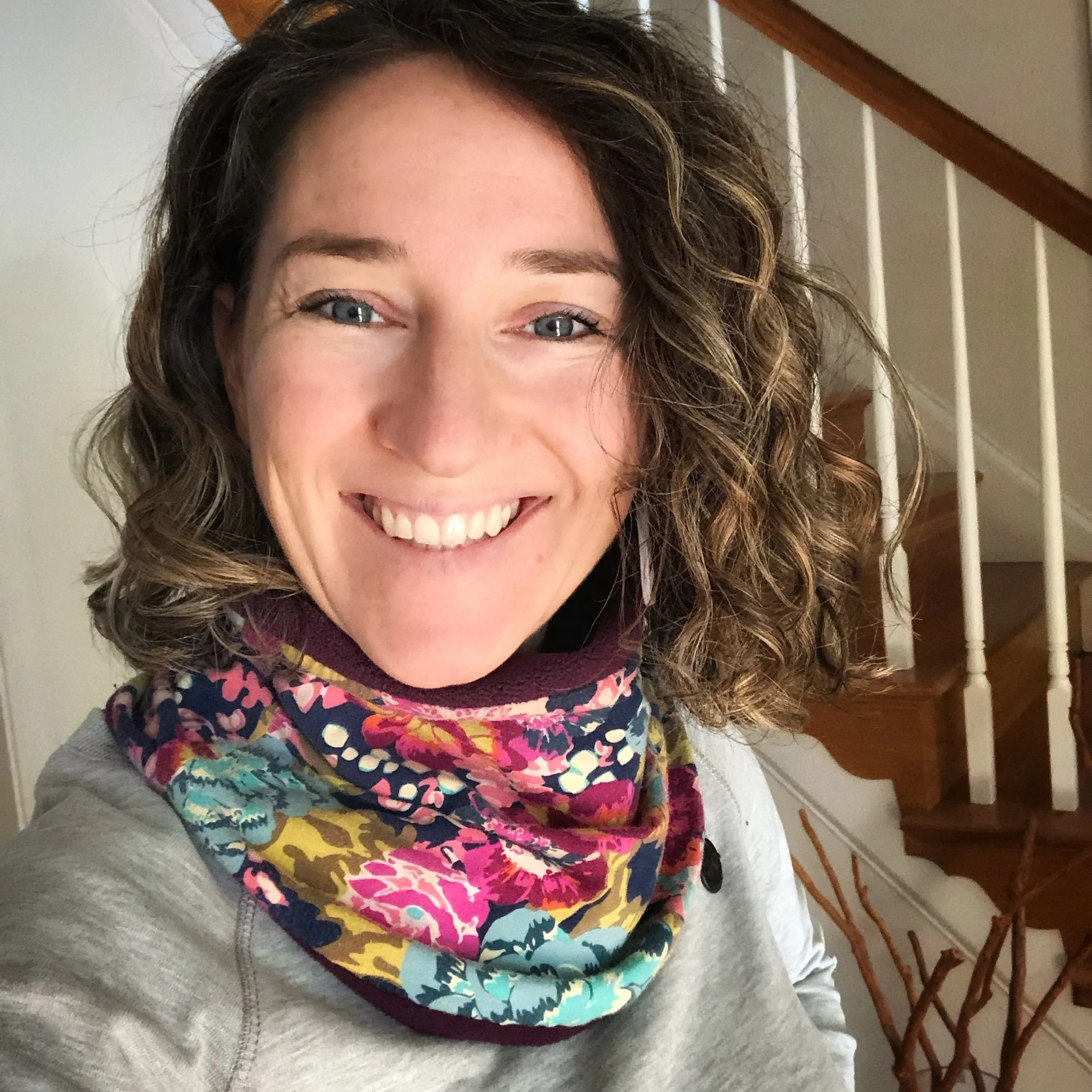 Adult Handmade Neck Warmer Lines All Over Gray (multiple liner options)