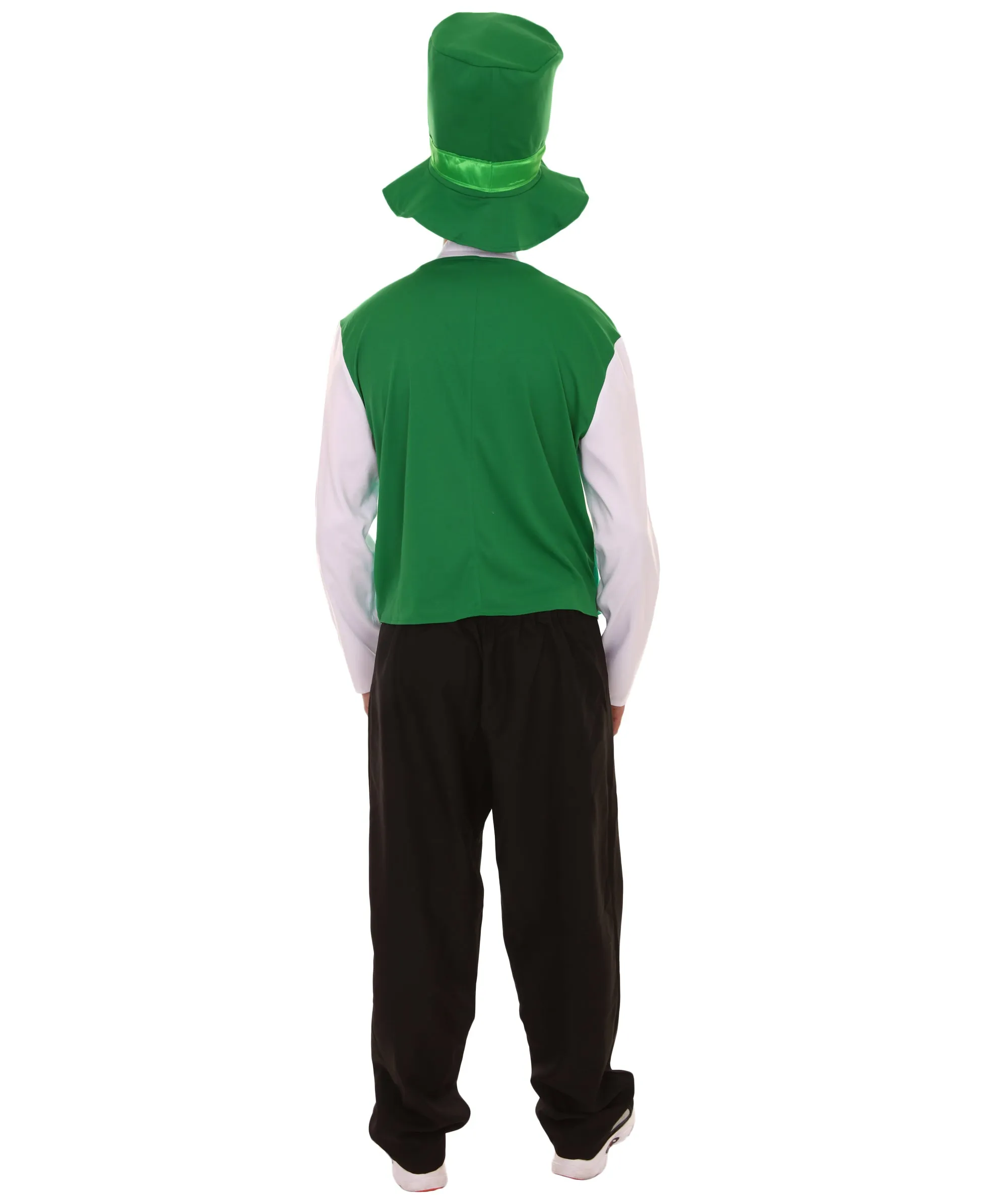 Adult Men's Irish Leprechaun Costume | Green and Black Cosplay Costume