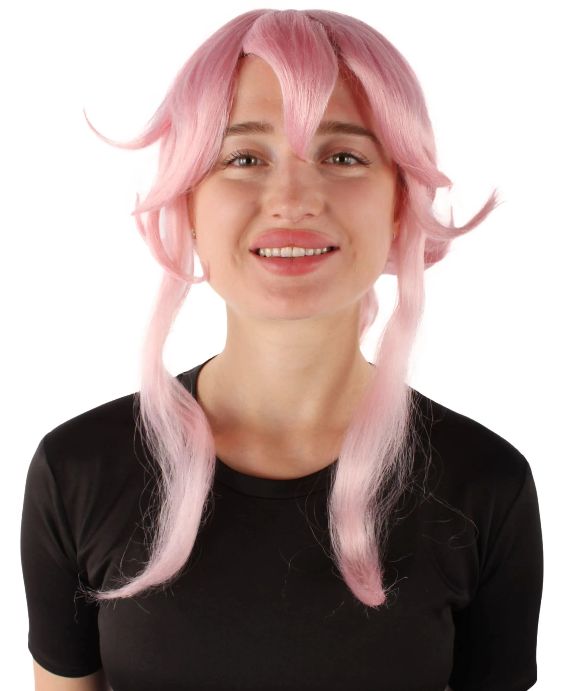Adult Women's Anime Manga Character Pink Anime Cosplay Wig, Best for Halloween, Flame-retardant Synthetic Fiber