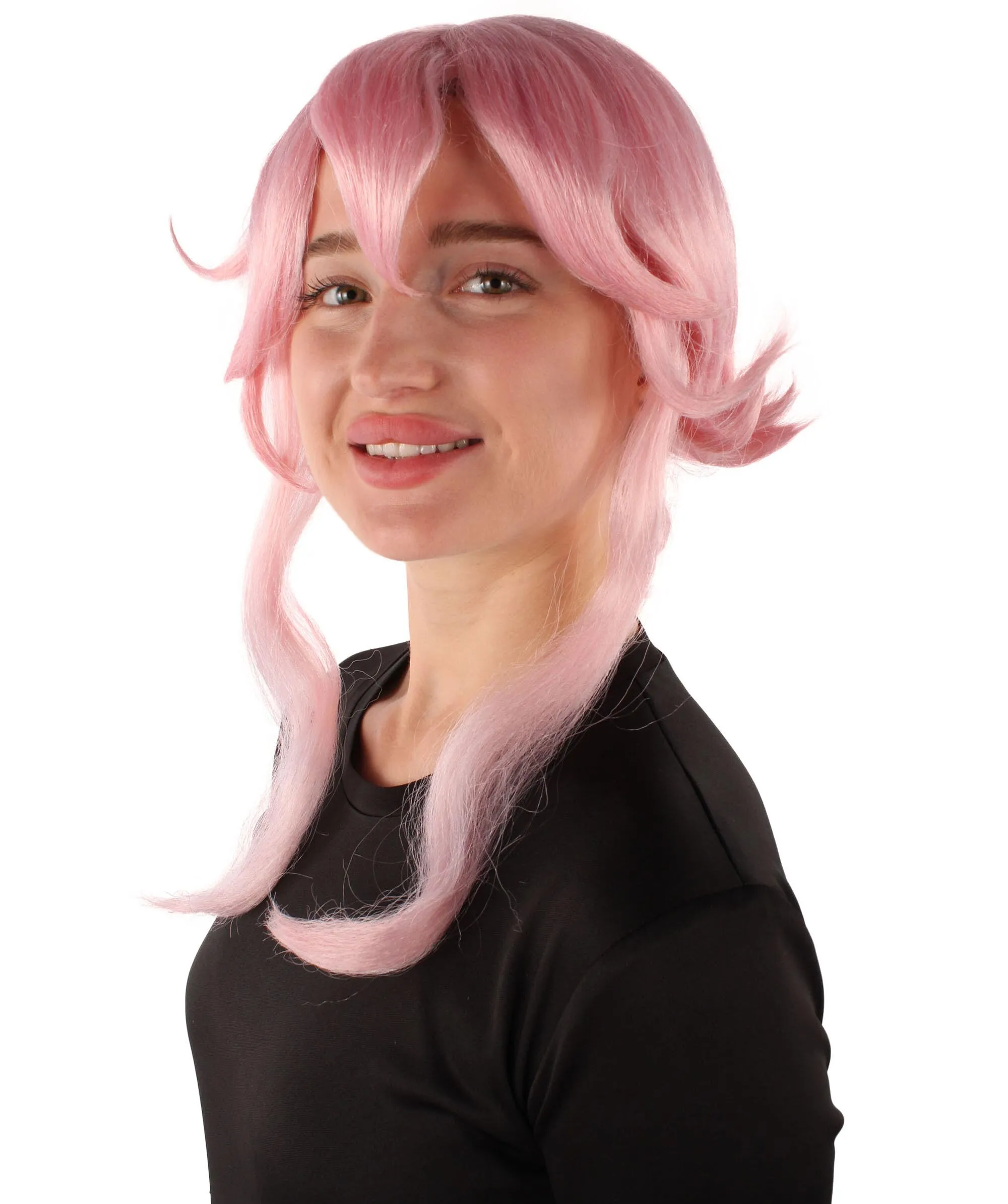 Adult Women's Anime Manga Character Pink Anime Cosplay Wig, Best for Halloween, Flame-retardant Synthetic Fiber