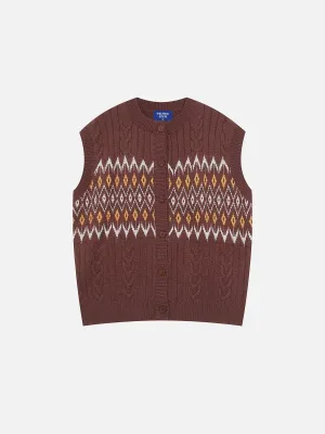 Aelfric Eden Twist Fair Isle Sweater Vest