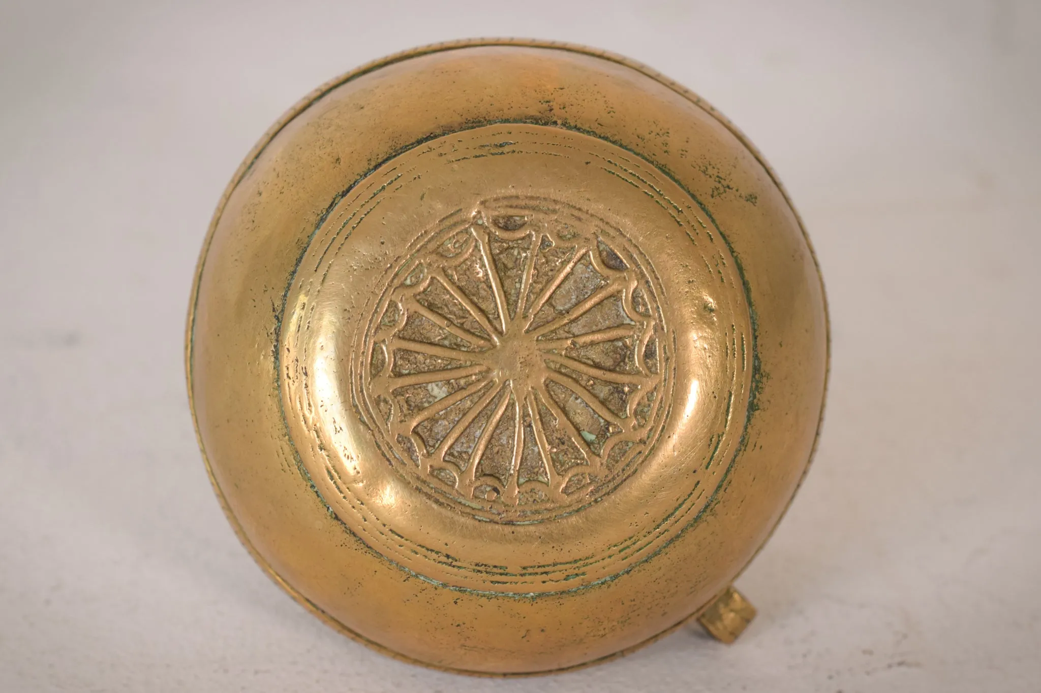 African Tribal Brass Measuring Pot