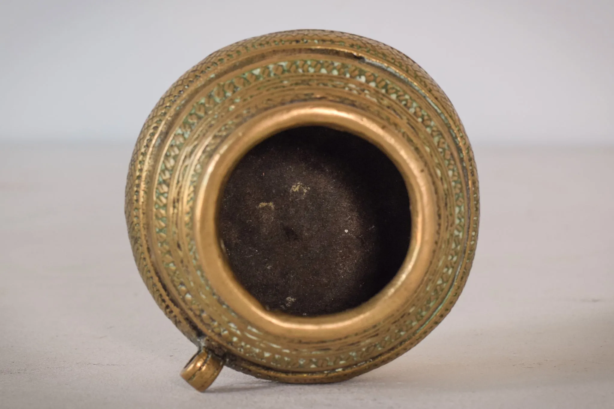 African Tribal Brass Measuring Pot