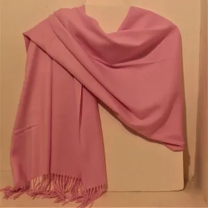 Aggie Cashmere Mix Wrap - Light Rose Pink