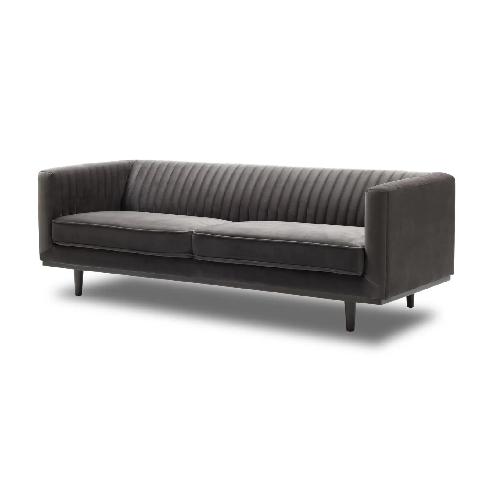 Agnes 82" Sofa - Grey Velvet