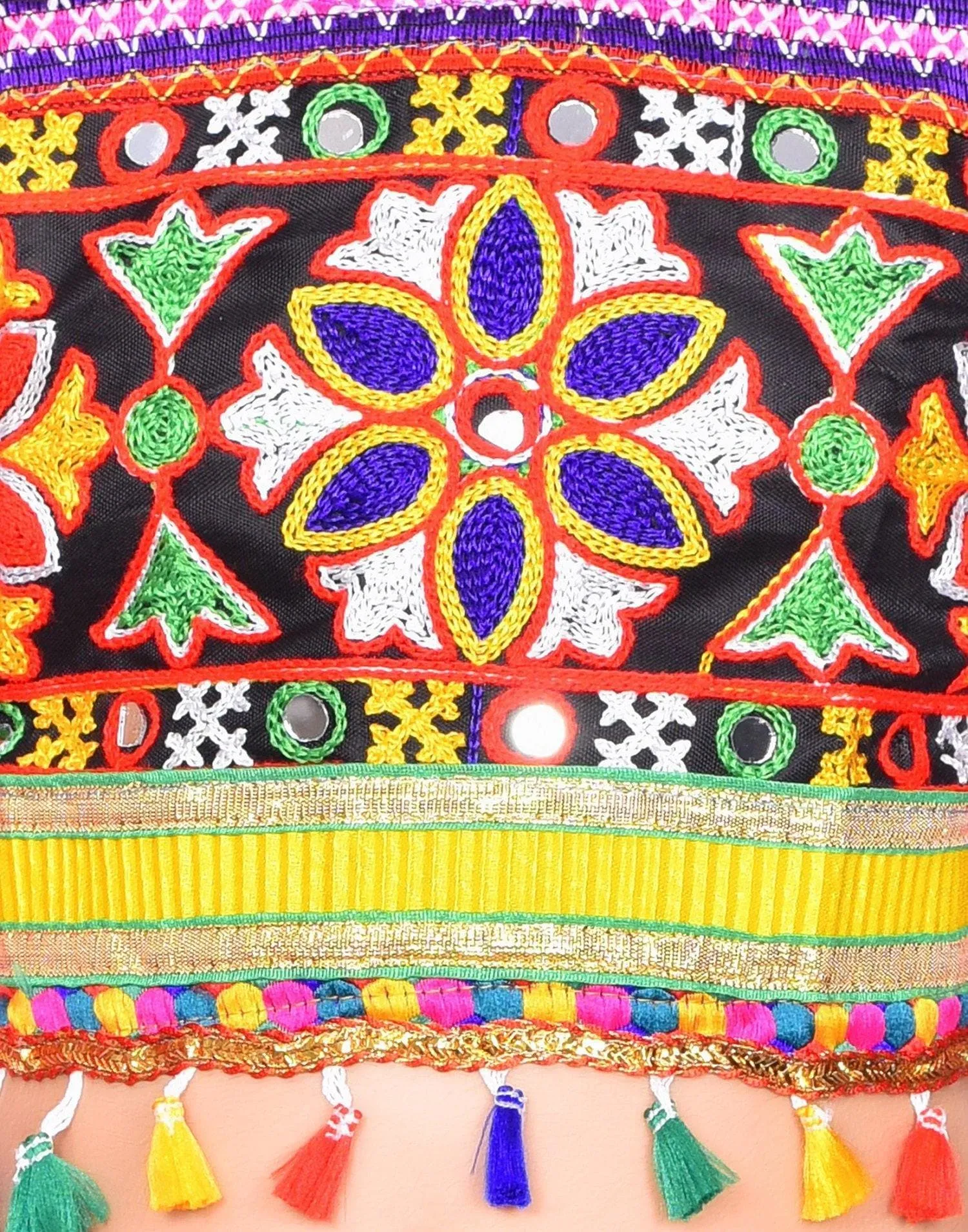 Ahhaaaa Kids Ethnic Cotton Blend Radha Dress Lehenga Choli Chania Choli Set Baby Girls