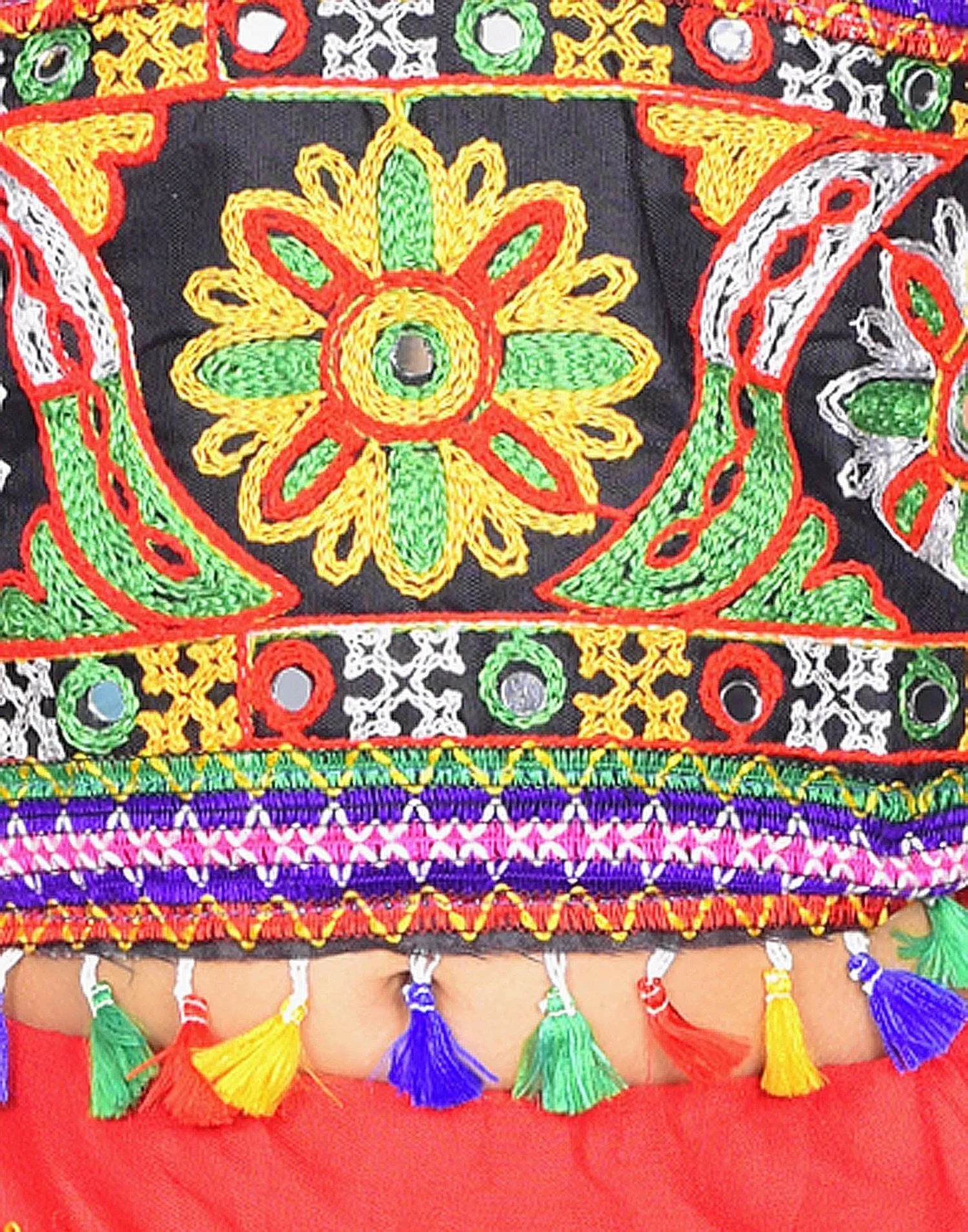 Ahhaaaa Kids Ethnic Cotton Blend Radha Dress Lehenga Choli Chania Choli Set Baby Girls
